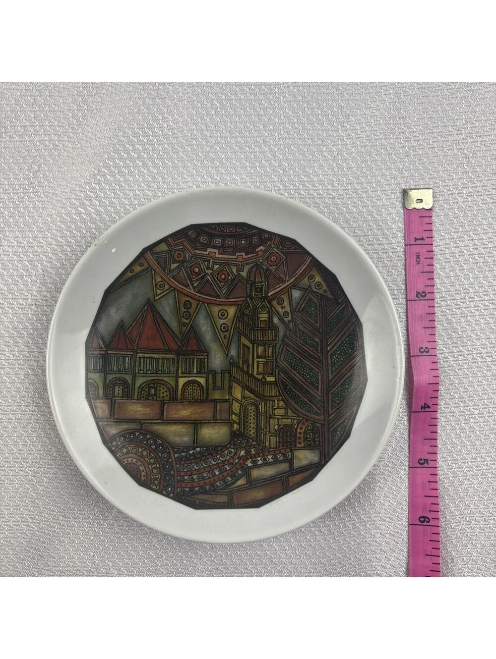Vintage Jacob Malka Naaman Israel My Jerusalem Decorative Ceramic Wall Plate Art